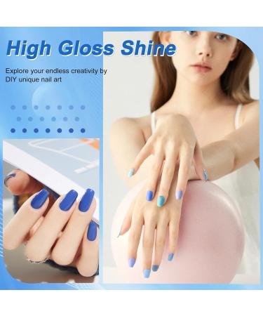 LKE Gel Nail Polish Set - 6 Summer Colors Light Baby Blue & White Soak Off UV/LED Nail Kit for DIY & Salon Manicure Pedicure - Perfect Gift for Nail Art Lovers - Buy Online on GoSupps.com