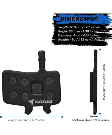 2 Pairs Bicycle Disc Brake Pads for Avid BB7 Juicy 3 5 7 - Resin Semi-Metallic Sintered Metal Brake Pads - Buy Online on GoSupps.com