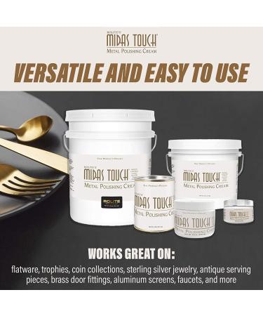 Rolite Midas Touch Metal Polishing Cream - Non-Toxic Cleaner for Sterling Silver, Gold, Brass, Chrome, and Copper - 4.5oz - Buy Online on GoSupps.com