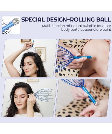 2-in-1 Head Massager & Acupuncture Device - 20-Finger Hand Massage for Deep Relaxation & Better Sleep | International Shipping Available - Buy Online on GoSupps.com
