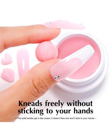 AIMEILI Fixed Build-Up Gel Set - 4 Colors Solid Nail Gel for Geln gel Nail Extension & Builder Set with Tools - Clear White Rosa Nude - Buy Online on GoSupps.com