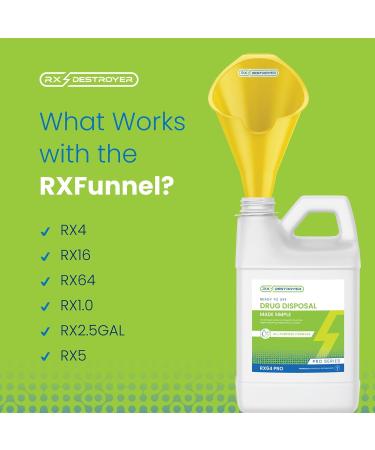 Rx Destroyer Fast Load Funnel - Easy No-Spill Accessory for Quick Drug Disposal Internationally - Buy Online on GoSupps.com