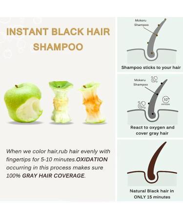 Instant Black Hair Shampoo - Herbal Dye 3-in-1 for Women & Men 16.90 Fl Oz - Long-Lasting Easy-To-Use Black Shampoo - Buy Online on GoSupps.com