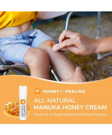 Medical Grade Manuka Honey Healing Cream 15+ UMF | Rapidly Heals Minor Injuries, Burns, Cuts & Scars | 1.75oz - Buy Online on GoSupps.com