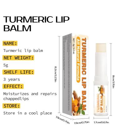 2PCS Turmeric Lip Balm for Dark Lips Lip Balm for Dark Lips Dark Lips Treatment for Smokers Brightening for Dark Lips Long-Lasting Moisturizer for Dry Cracked and Dull Lips - Buy Online on GoSupps.com