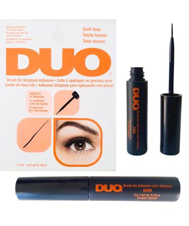 XXL Lashes DUO Waterproof Eyelashes and Eyebrow Glue No Smell Vegan (Orange Duo 1 Pack)