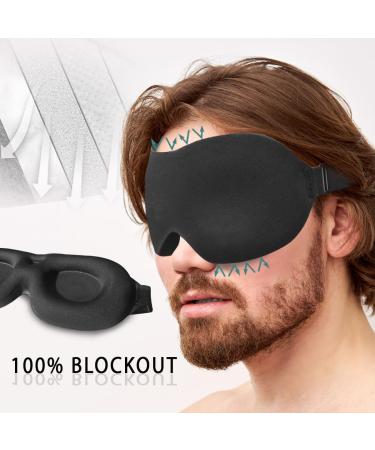 Sleep Mask with Moldex Earplugs - Adjustable Light Blocking Soft Bamboo Fabric & Memory Foam | Comfortable for Men & Women - Buy Online on GoSupps.com