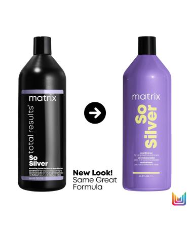 So Silver Purple Shampoo & Conditioner Set - 33.8 Fl Oz | Neutralizes Yellow Tones, Nourishes Hair | Blonde, Grey, Platinum, Bleached Hair | Color Treated | Packaging May Vary - Buy Online on GoSupps.com