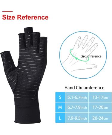 AovYoo Copper Arthritis Compression Gloves - 2 Pairs for Hand Pain Relief | Rheumatoid & Osteoarthritis Wrist Supports - Raynaud's Gloves - Buy Online on GoSupps.com