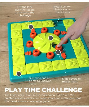 Nina Ottosson by Outward Hound MultiPuzzle Interactive Dog Treat Puzzle Toy Expert Level + Nina Ottosson by Outward Hound Dog Casino Interactive Treat Puzzle Dog Toy Advanced - Buy Online on GoSupps.com