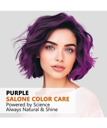 Purple Hair Dye Shampoo 3 in 1 for Men & Women | Natural Gray Coverage | Fast Results in 10-15 Mins | 16.9 Fl Oz - Buy Online on GoSupps.com