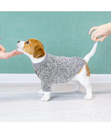 Buy Cozy Gray Dog Sweater for Small & Medium Breeds - Fleece Hoodie for Winter | Perfect for Corgis Bulldogs Bichons - 35cm - Buy Online on GoSupps.com