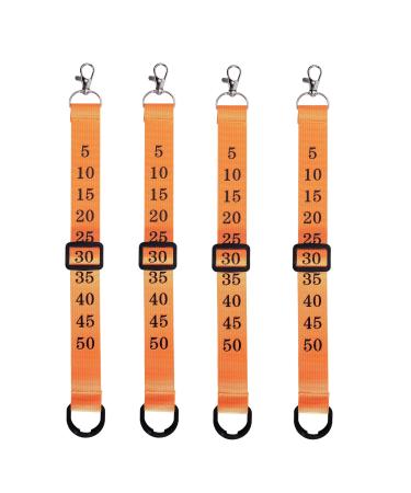 Wekuw referee football coach football down indicators soccer referee bracelet football chain clip football bracelet with downward indicator on the wrist for game sports 4 pieces orange-colored chain clip