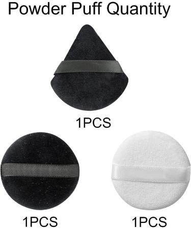 Wellehomi Powder Puffs - Set of 3 Triangle & Round Makeup Sponges for Daily Foundation, Blush & Cream Application - Buy Online on GoSupps.com