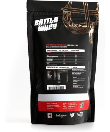 Buy Big Zone BATTLE WHEY | Premium Whey Protein Concentrate 1000g - Delicious Rice Pudding Cinnamon Flavor | Made in Germany | International Shipping - Buy Online on GoSupps.com