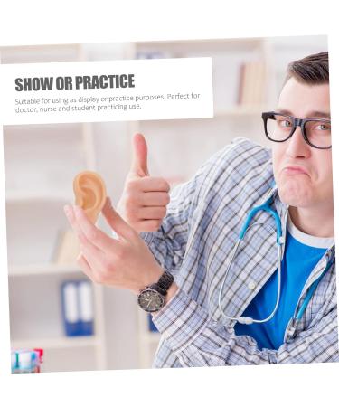 1pc Healvian Silicone Ear Tool - Fake Ear for Practice & Care | Beige Silicone Teaching Model for Ear Supplies - Buy Online on GoSupps.com