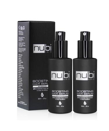 Nubi Serum for Damaged Hair Marula Repair Serum with Aloe Vitamin E Hydrates and Smooths Hair Frizz Control Product for Women and Men 2 Fl. Oz. / 60 Ml. 1 Count