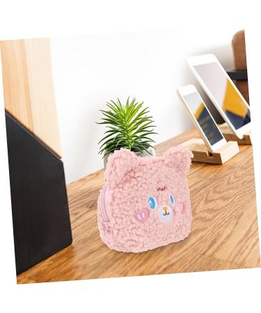 FOMIYES Plush Cosmetic Bag & Organizer for Women - Travel Makeup Vanity & Toothbrush Organizer - Pink 15.5X12X5.5CM - Buy Online on GoSupps.com