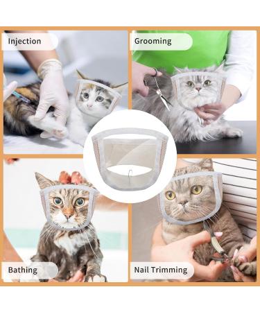 Transparent Breathable Cat Muzzle Anti-bite and Anti-lick Pet Mask for Grooming Bathing Nail Clipping Cotton Cat Mouth Cover Suitable for Aggressive Cat Kittens with a Head Circumference of 9.84-11.81in(25-30cm) - Buy Online on GoSupps.com