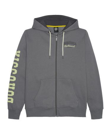 Borussia Dortmund Men's BVB Explorer Sweat Jacket Cardigan L Grey