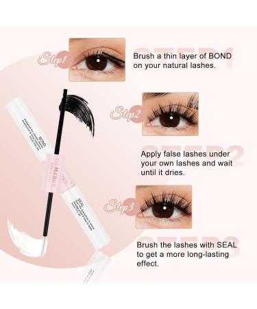  GEMERRY Gemerry 2PCS Lash Bond and Seal Glue DIY Cluster Eyelash Adhesive Durable and Waterproof 2 in 1 Eyelash Extension Glue Suitable for Cluster Glue for Individual False Eyelash Extensions (5 ml + 5 ml - 2PCS) - Buy Online on GoSupps.com