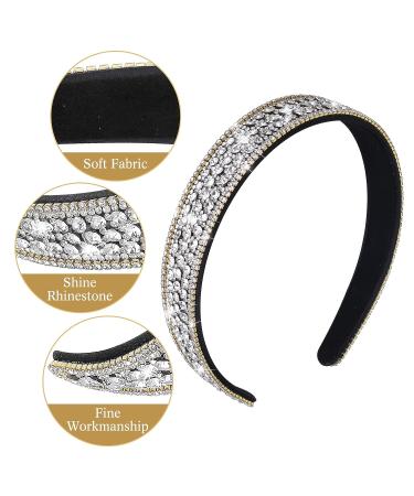 Sibba Rhinestone Wide Hair Band - Bridal Wedding Fashion Headpiece - Buy Online on GoSupps.com