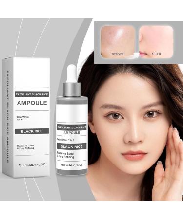 Ampoule exfoliante au riz blanc et noir peeling au riz noir et blanc solution exfoliante duo aux ampoules de riz gommage doux visage et corps gommage visage anti-pores pour tous types de peau - Buy Online on GoSupps.com