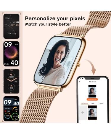 DoSmarter Women's Fitness Tracker | Heart Rate & Blood Pressure Monitor | Waterproof Smart Watch for Android & iOS | Gold - Buy Online on GoSupps.com