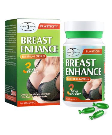AICHUN BEAUTY Breast Enhance Essential Oil Capsules 3days Effect Deeply Nourishes Improves Lifts Plumps Breasts 400mgx90pcs