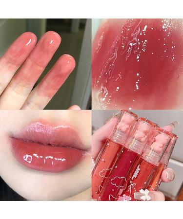 6Pcs Bear Lip Glaze Jelly Lipstick | Cute Moisturizing Lip Stain & Plumping Gloss | Long Lasting Waterproof Cheek Rouge Tint | International Shipping Available - Buy Online on GoSupps.com