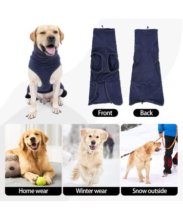 Buy Lianzimau Large Dog Fleece Sweater - Warm Winter Coat for Small & Medium Dogs - Cozy Dog Jacket (1 Pack) - Blue - Buy Online on GoSupps.com
