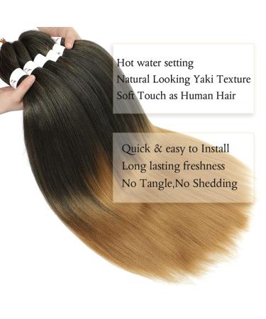 Ancient Lichenhaar Easy Braid 30-inch Professional Synthetic Fiber Crochet Borders - Itch-Free Yaki Texture Hair Extensions (1B/27#) - 6 Pack - Buy Online on GoSupps.com