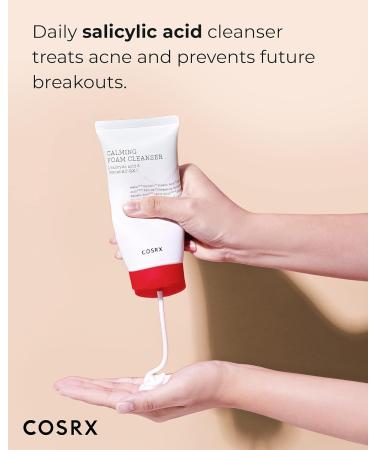COSRX AC Collection Calming Foam Cleanser 150ml - Gentle Facial Cleanser for Acne Prone & Sensitive Skin | Korean Skincare, Paraben-Free - Buy Online on GoSupps.com