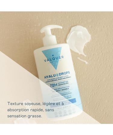  Valquer Laboratorios Valquer Hyaludrops Unscented Body Moisturiser Lotion for Dry and Sensitive Skin Up to 72 Hours of Nourishing Hydration with Hyaluronic Acid Niacinamide. 700 ml. - Buy Online on GoSupps.com