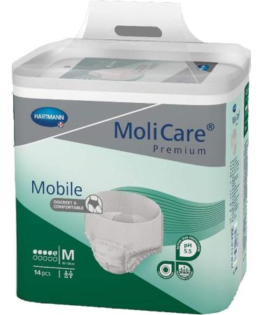 Molicare Premium Mobile Disposable Pants for Incontinence - Unisex 5 Drops Size M (80-120 cm Hip) - 112 Pieces - Discreet & Comfortable - Buy Online on GoSupps.com