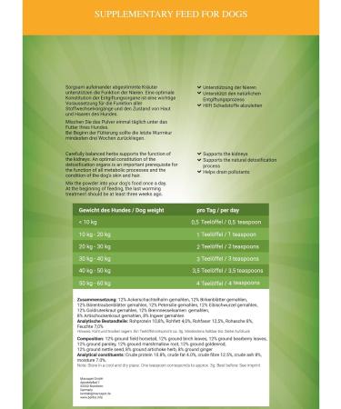 Bellfor Kidney Force Powder for Dogs 80g - Natural Kidney Support & Detox Supplement - Buy Online on GoSupps.com