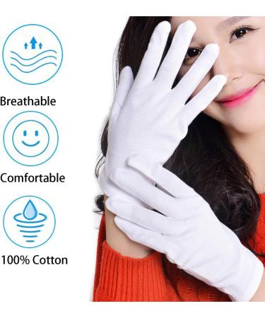 10 Pairs Moisturizing Gloves | Premium Cotton for Overnight Bedtime | Cosmetic Inspection | Eczema & Dry Skin Therapy | One Size Fits All - Buy Online on GoSupps.com