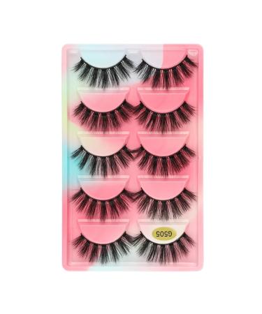 UAMOU 2-50 Boxes Eyelashes faux mink lashes natural 3d mink eyelashes volume false lashes in bulk cilios Cheerfully (Color : 5 Pairs G505CS Size : 40 Boxes)