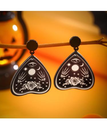 Feylie Halloween Acrylic Earrings - Pumpkin Skeleton Dangle Drops | Statement Jewelry for Women - Buy Online on GoSupps.com
