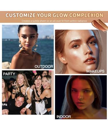 Moisturizing Liquid Body Shimmer: Glitter Oil for Silky Illumination - Body Highlighter & Bronzer Drops - Buy Online on GoSupps.com