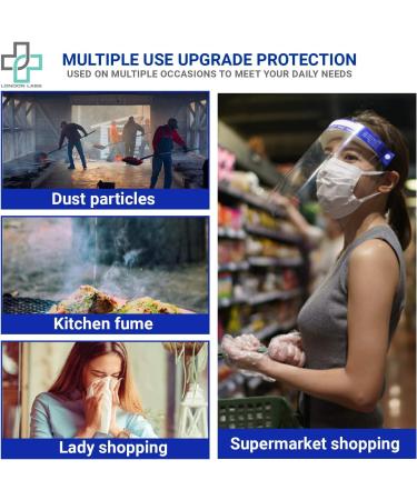 Clear Protective Face Shield - Anti-Fog Safety Mask for Men and Women | Lightweight Plastic Shield with Elastic Headband (010) - Buy Online on GoSupps.com