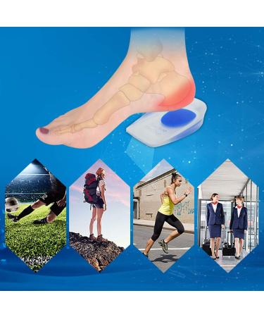 2 Pairs Gel Heel Cushion for Heel Spur & Achilles Tendon Support - Plantar Fasciitis Relief for Men - Best Comfort & Pain Relief - Buy Online on GoSupps.com