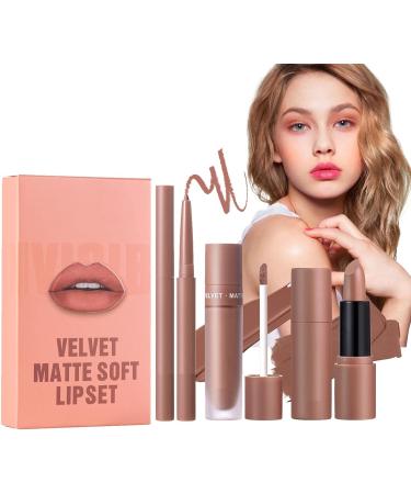  G n rique Liquid Lipstick & Lip Liner Set Lipstick Kit Liquid Lipstick Pencil 3 Pieces Lip Pencil Set Velvet Lip Liner Lip Color App - Buy Online on GoSupps.com