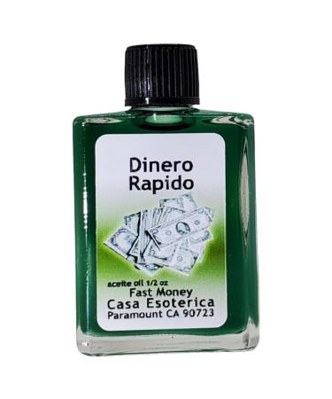 Fast Money Oil (Dinero Rapido Aceite) Spiritual Anointing Oil by CASA ESOTERICA MAGICK SPACE -0.5 FL OZ (1 Pack)