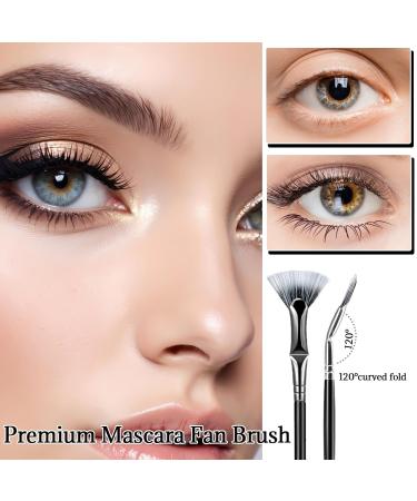 5PCS Folding Scalloped Lash Brush Set - Soft Mascara Fan Brushes for Perfect Lashes | Eyelash Makeup Tools for Upper & Lower Lashes - Buy Online on GoSupps.com