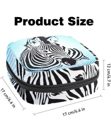 Zebra Motif Storage Bags for Women's Bandages & Menstrual Products Portable Holder for Tampons Panty Liners & More - Buy Online on GoSupps.com