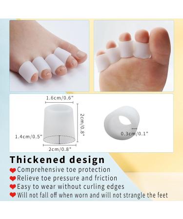 Silicone Toe Protector - 24 Pack Gel Toe Caps for Pain Relief Corns Calluses Blisters & Friction - Ultimate Toe Protection - Buy Online on GoSupps.com