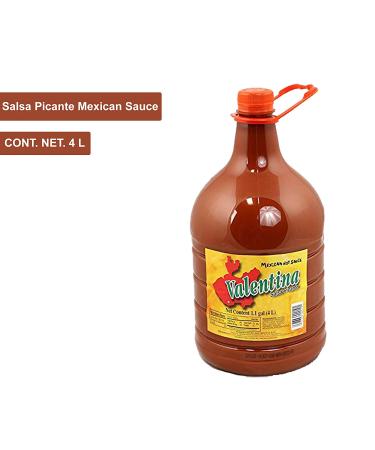 Valentina Mexican Hot Chile Sauce 4L (1.1 Gal) - Spicy Salsa Seasoning Salt Spice Mix for Chips & Snacks - 135.25 Fl Oz (1 Pack) - Buy Online on GoSupps.com
