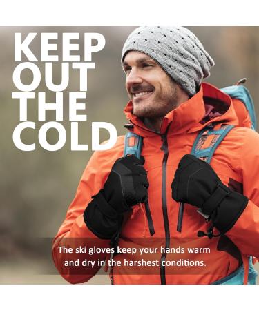 Homord Waterproof Winter Gloves for Men & Women - Touchscreen Ski Gloves for Snow Sports Size L (8-8.5) Black - Buy Online on GoSupps.com