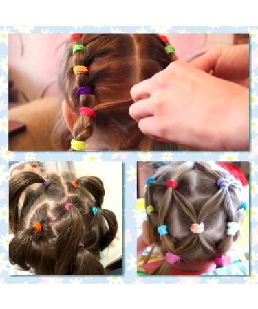 Midodo 100-Piece Multi-Colored Hair Ties for Girls - Elastic Mini Hair Bands with Tender Flowers - Perfect Ponytail Holders for Babies & Children - Buy Online on GoSupps.com